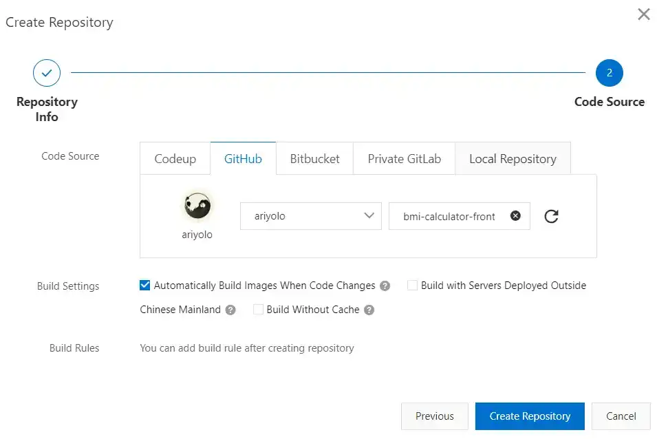 Menambahkan image repository